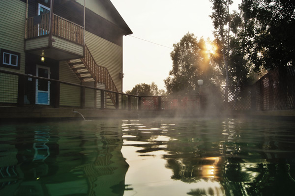 hot thermal water pool